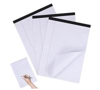 Operitacx 3pcs Lined Writing Pads College Ruled Notebooks Memo Block for Home School Office Each for Students and Professionals