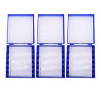 Operitacx 3pcs Microscope Slide Box 25-slot Storage Tray for Biological Slides Laboratory Microscope Accessories Scientific Storage Case for Classroom and Lab Use Random Color Random Color