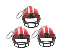 Operitacx 3pcs Mini Football Helmet Keychain Creative Sports Jewelry Charms for Backpacks and Keys Portable Rugby and Hockey Pendant Sports Fans