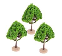 Operitacx 3pcs Miniature Street Trees with Base Realistic and Model Trees for DIY Craft Scenery Landscape and Home Decor Accessories