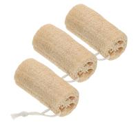 Operitacx 3pcs Natural Loofah Bath Scrubber Sponge Set with Rope, 12.5cm X 6-7cm, Exfoliating Shower Loofah for Body Scrubbing and Kitchen Cleaning, Eco-Friendly Back Scrubber for Men