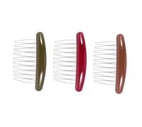 Operitacx 3pcs Non-slip Side Hair Combs Set, Interleaved Teeth Hairdressing Clips for Women, Assorted Colors, Suitable for Styling and Securing Hair Random Color