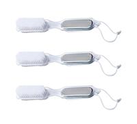 Operitacx 3pcs Pedicure Tools Foot Files White Pumice Stone Stainless Steel Foot Scrubber Reduce Hard Skin Build up Reusable for Care at Home Suitable for Elders and Ladies