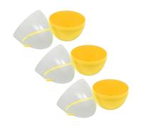 Operitacx 3pcs Plastic Giant Easter Eggs Easter Party Favor Hunt Egg 25cm Oval Lightweight Fillable Decorative Handle Hunt