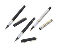 Operitacx 3pcs Refillable Fountain Ink Brush Pen Soft Fine Tip Calligraphy Drawing Painting Pocket Stainless Steel Piston Filling Pens for Artistic Writing and Sketching