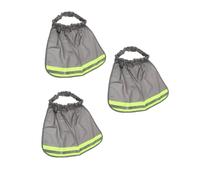 Operitacx 3pcs Reflective Hard Hat Neck Shade with Mesh Ventilation Elastic Band Sun Visor Protector for Construction Workers Breathable Safety Helmet Accessory with High Visibility Stripes