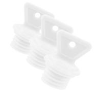 Operitacx 3pcs Rubber Hot Water Bottle Plugs with Thread Pattern Design, Good Sealing Function and Replaceable Caps, Simple and Practical Stopper Set for Hot Water Bags