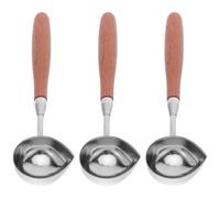 Operitacx 3pcs Wax Seal Melter Spoon Wax Heating Spoon 4.53x1.18x0.59in Smooth Pouring Easy to Clean Wooden Handle for Envelope Stamps Beginners and Seasoned Artists