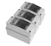 Operitacx 3pcs Weatherproof Distribution Box with Transparent Window Din Rail Enclosure Junction Protection Case for Outdoor Industrial Control Panel Installations Multicircuit Power