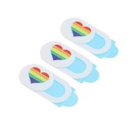 Operitacx 3pcs Webcam Cover Slide for Computer Laptop Colorful Heart Pattern Abs Anti-peeping Easy to Use Privacy Protection for Tablet and Desktop