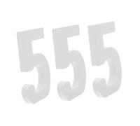 Operitacx 3pcs White Rustic Wooden Numbers Unpainted Wood Craft for Wedding Photo Props Nursery Decor DIY Decorative Standing Number Signs