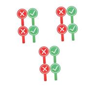 Operitacx 3sets Double Sided Voting Boards for Classroom Engagement Lightweight Handheld Scoreboards and Dry Erase Paddles for Student Feedback and Event Use 4pcs*3