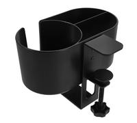 Operitacx 4 in 1 Desk Cup Holder Detachable Clamp-on Metal Organizer with Headset Holder and Phone Efficient Desktop Storage Space Optimization for Home Office