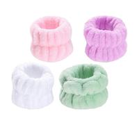 Operitacx 4 Pairs Face Wash Wristbands Supple Wrist Strap 3.14x2.36x2.36inch Plush Material Lightweight Chic Design Stay Stable on Wrists Easy to Store for Doing House Work and Travel