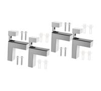 Operitacx 4 pcs Adjustable Glass Shelf Brackets Heavy Duty Wall Mount Supports for Glass Panels Floating Shelf Fixing Brackets for Bathroom Wine Display Cabinets