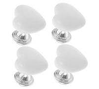 Operitacx 4 pcs Heart Shape Toilet Tank Button Helper Tools Durable Toilet Button Top Handles for Easy Pressing Fit for Home Bathroom Practical and Decorative Flush Assist Accessories