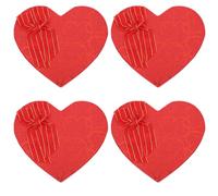 Operitacx 4 Pcs Heart-shaped Paper Candy Storage Boxes for Chocolate, Lightweight and Decorative Red Boxes for Valentine's Day and Mother's Day
