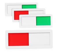 Operitacx 4 Pcs Sliding Meeting Room Signs with Self Adhesive Backing Acrylic Office Door Indicators for Vacant and Occupied Status Clear Two Color Design for Bathroom Conference Home Use