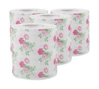 Operitacx 4 Rolls Decorative Roll Paper Printed Toilet Paper Wood Pulp Material Not Easy to Deform Easy Use Assorted Color Delicate Printing Design for Everyday Use Bathroom Tissue