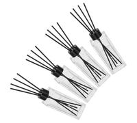 Operitacx 4 Sets Glass Reed Diffuser Set with 4 Fragrance Sticks, Air Freshener for Bathroom and Small Spaces, Glass Vessel, Modern and Elegant Design for Home Use
