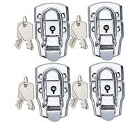 Operitacx 4 Sets Toolbox Lock Buckle with Key Resistant Latch Buckle for Toolbox Safety Durable Case Locks Easy Install Practical Security