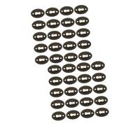 Operitacx 40 pcs Oval Keyhole Protector Covers for Dresser Antique Finish Escutcheon Plates Durable Alloy Decorative Keyhole Frames for Vintage Furniture Restoration