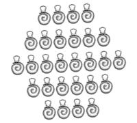 Operitacx 40pcs Antique Silver Swirl Pendant Charms Durable Metal Jewelry Accessories for DIY Necklace Bracelet Making Unique Elegant Spiral Design
