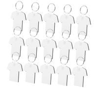 Operitacx 40pcs Decorative Sublimation Blank Keychain Blanks for DIY Crafts Fiberboard Material for and Photos for Personalization and Making