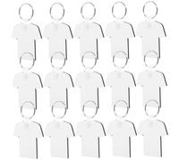 Operitacx 40pcs Sublimation Blank Keychains Fiberboard Decorative Craft DIY Blanks for Custom Key Rings Dog Tags Pendants Heat Transfer Accessories