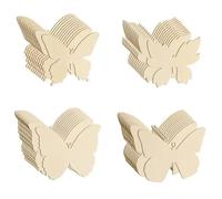 Operitacx 40pcs Unfinished Wooden Butterfly Slices for Crafts DIY Painting Wooden Pieces Butterfly Cutouts Wood Shapes for Craft Projects