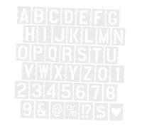 Operitacx 42pcs Alphabet Stencil Interlocking Pet Templates for Wood Wall Fabric Rock Sign Painting Durable Reusable Letters Symbols Numbers for DIY Art Projects Calligraphy Creative