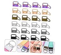 Operitacx 42Pcs Keychain Fob DIY Accessories with Horse Mouth Clips for Wristlet Key Rings Belts Bags Durable Metal Tail Clips Colors for Crafts and Lanyards