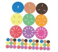 Operitacx 45pcs Montessori Fraction Circles Math Manipulatives EVA Smooth Teaching Resources for Home School Elementary Fraction Learning Tools to Support Early Math Skills