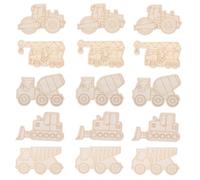 Operitacx 45pcs Wooden Car Cutouts for Painting DIY Craft Projects Quick-Dry Unfinished Vehicle Shapes Smooth Sturdy Wood Decorations for Party Ornaments and Handmade Gifts