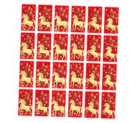 Operitacx 48pcs Horse Year Red Envelopes Chinese Lunar Year Money Packets with Zodiac Design for Spring Festival Celebrations Paper Hong Bao Favor Bags for Family and Corporate Gifting
