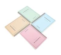 Operitacx 4pcs A5 Spiral Notebooks Lined Writing Pads Thickened Coil Notepads for Student Notes Portable Daily Diary Planning Jotters with Colorful Covers for School and Office Use