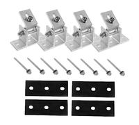 Operitacx 4pcs Adjustable Solar Panel Brackets with Rubber Pads Easy Install Mounting Stand for Secure Solar Panel Setup Compatible with Various for DIY Projects