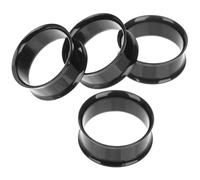 Operitacx 4pcs Black Acrylic Ear Stretching Gauges Plugs Double Flared Ear Tunnels Expander for Men Beginners Suitable for School and Christmas