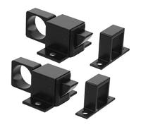 Operitacx 4pcs Black Aluminum Alloy Automatic Self-Closing Spring Bolt Latches Set for Door, Window, Cabinet Gate Heavy Duty Safety Locks