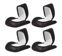 Operitacx 4pcs Black Flocking Cowboy Hat Jewelry Box Set with Travel-friendly Multipurpose Storage, Unique Western Style Mini Ring Holder for Gifting and Wedding Ceremony