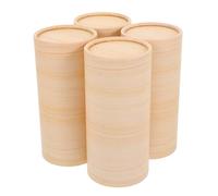 Operitacx 4Pcs Car Napkins Cylinder Tissue Box Refillable Design Elegant Khaki Paper Facial Tissues Holder Portable for Office Travel