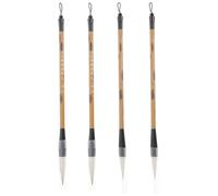 Operitacx 4PCS Chinese Watercolor Brushes: Japanese Calligraphy Drawing Brushes for Beginners Student Practice Shodo Kanji, Sumi Drawing