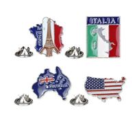 Operitacx 4pcs Creative Women Brooches Pin Set, Zinc Alloy Building Shaped Costume Props Assorted Colours, Small Size for Decor Use and Unique Fashion Accessories