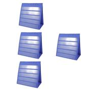 Operitacx 4pcs Desktop Calendar Small Pocket Chart Centers Pocket Chart Tall Tabletop Pocket Chart Tabletop Pocket Charts Self Standing Pocket Chart Blue Pocket Chart Table Pocket Charts