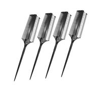 Operitacx 4pcs Double Sided Comb Multifunctional Styling Comb 9.08x1.69x0.20in Comfortable Grip Parting Plastic Hair Brush for Sleek Ponytail Suitable for Touching up Roots and Ballroom