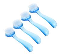 Operitacx 4pcs Face Cleaning Brush with Cap for Gentle Scrub and Facial Exfoliation Plastic and Nylon Material Spa Quality Design for Skin Care and Deep Pore Cleaning Random Color