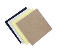 Operitacx 4Pcs Felt Square Tiles Self-Adhesive Bulletin Board Tiles Thick Felt Wall Stickers for Home Office Classroom Memo Pinboard in White Camel Yellow