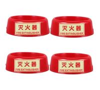Operitacx 4pcs Fire Extinguisher Support Base Plastic Floor Holder with Night Glow Feature Stable Fire Safety Stand for Easy Installation and Versatile Use