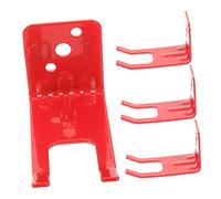 Operitacx 4Pcs Fire Extinguisher Wall Bracket Heavy Duty Iron Hooks with Accessories Red Fire Safety Mounts for Small Extinguishers Easy to Install and Wear Resistant