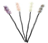 Operitacx 4pcs Flower Hair Bun Maker for Thin Hair with Yellow Pink Gray and Purple Floral Accessories for Women’s Updo Styling